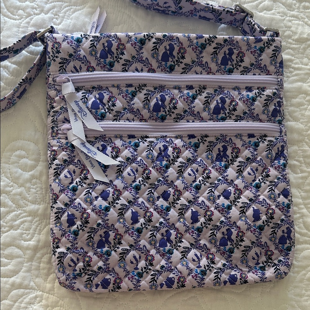 Disney Beauty and the Beast Vera Bradley Purple Quilted Crossbody